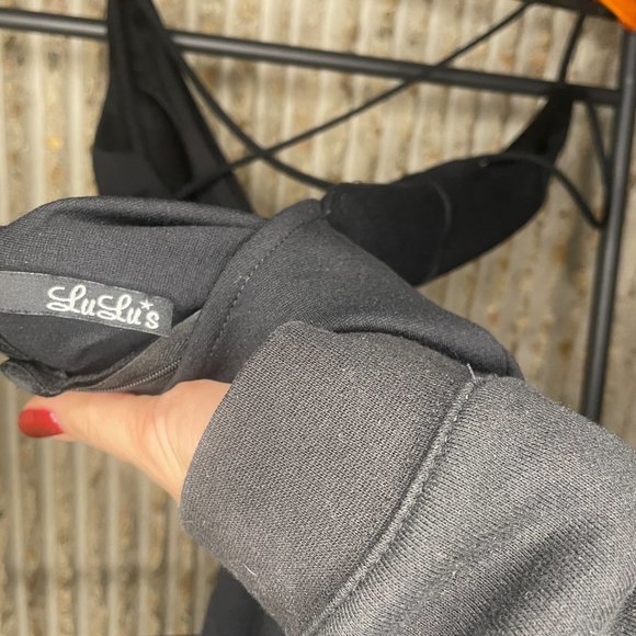 Lulu's Be-All Trend-All Backless Black Midi Dress - Size Small - Picture 5 of 8